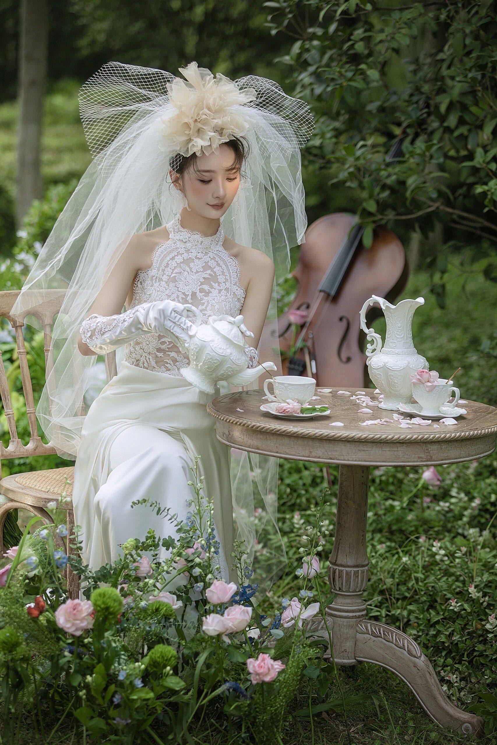 法式森系婚纱照💐坠入莫奈花园啦