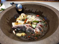 青椒紫苏锅-鲜潭蒸汽石锅鱼(五道口购物中心店)