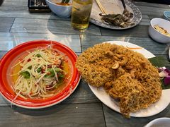 -เจ๊ระส้มตำนัว-ไก่ย่าง นาจอมเทียน