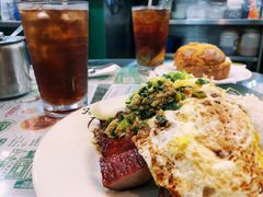 叉烧煎双蛋饭-兰芳园(上环店)