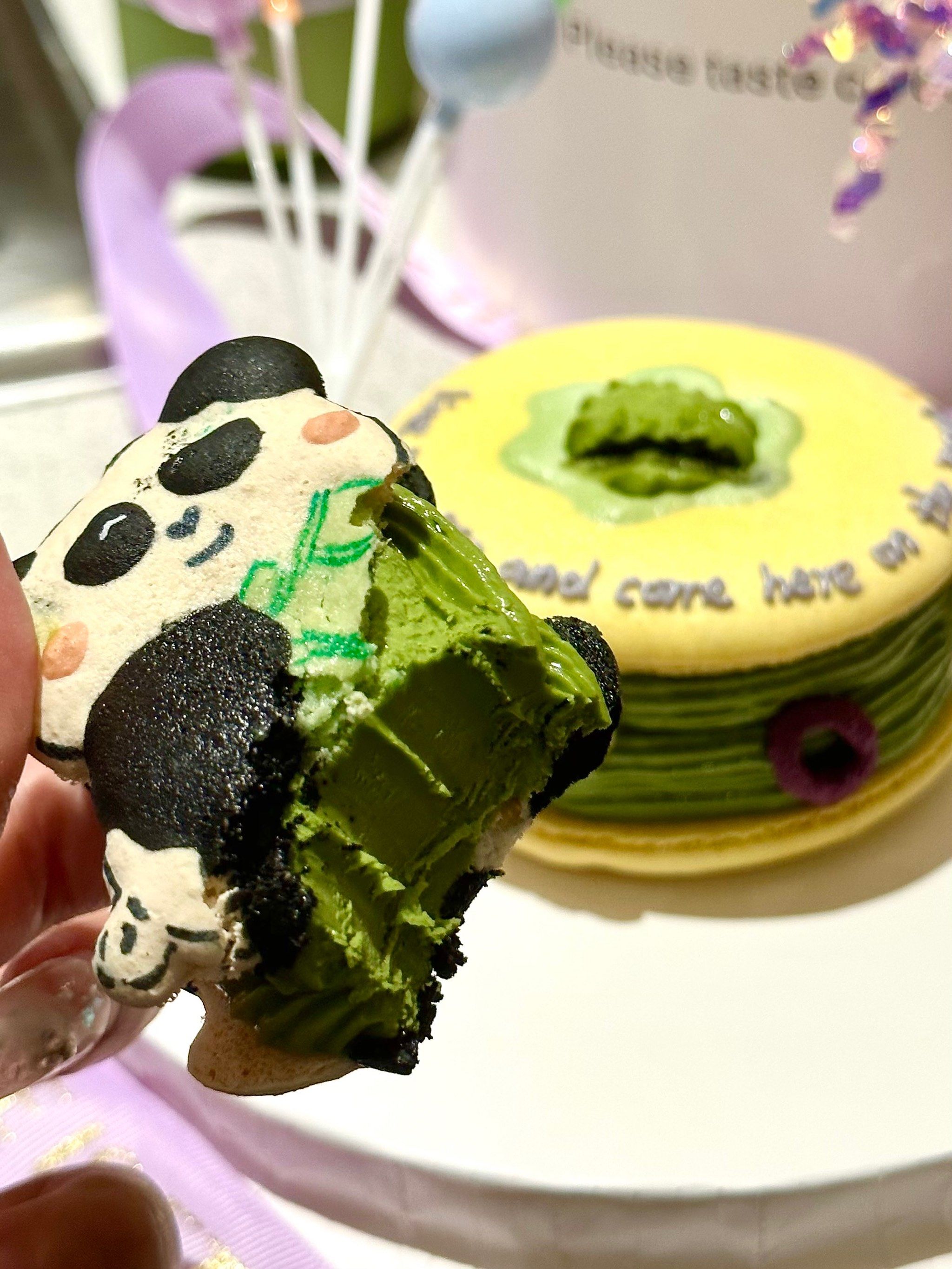 抹茶马卡龙!绝!