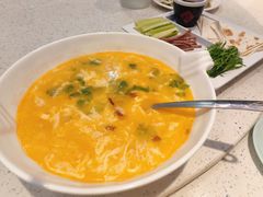 鲜虾疙瘩汤-巧克力渔家.小船海鲜胶东菜(万平口店)