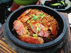 石锅腊味焗粉丝-汤山翠谷生态餐厅