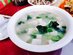 青蛤小白菜炖豆腐-四海鲜渔家菜(黄金海岸店)