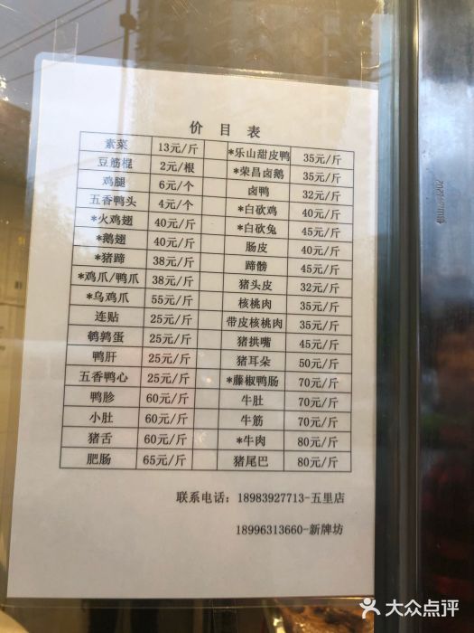 星娃子卤菜(新牌坊店-菜单-价目表-菜单图片-重庆美食-大众点评网