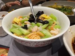 茶馓虾仁丝瓜-金哥私房菜馆(张府园总店)