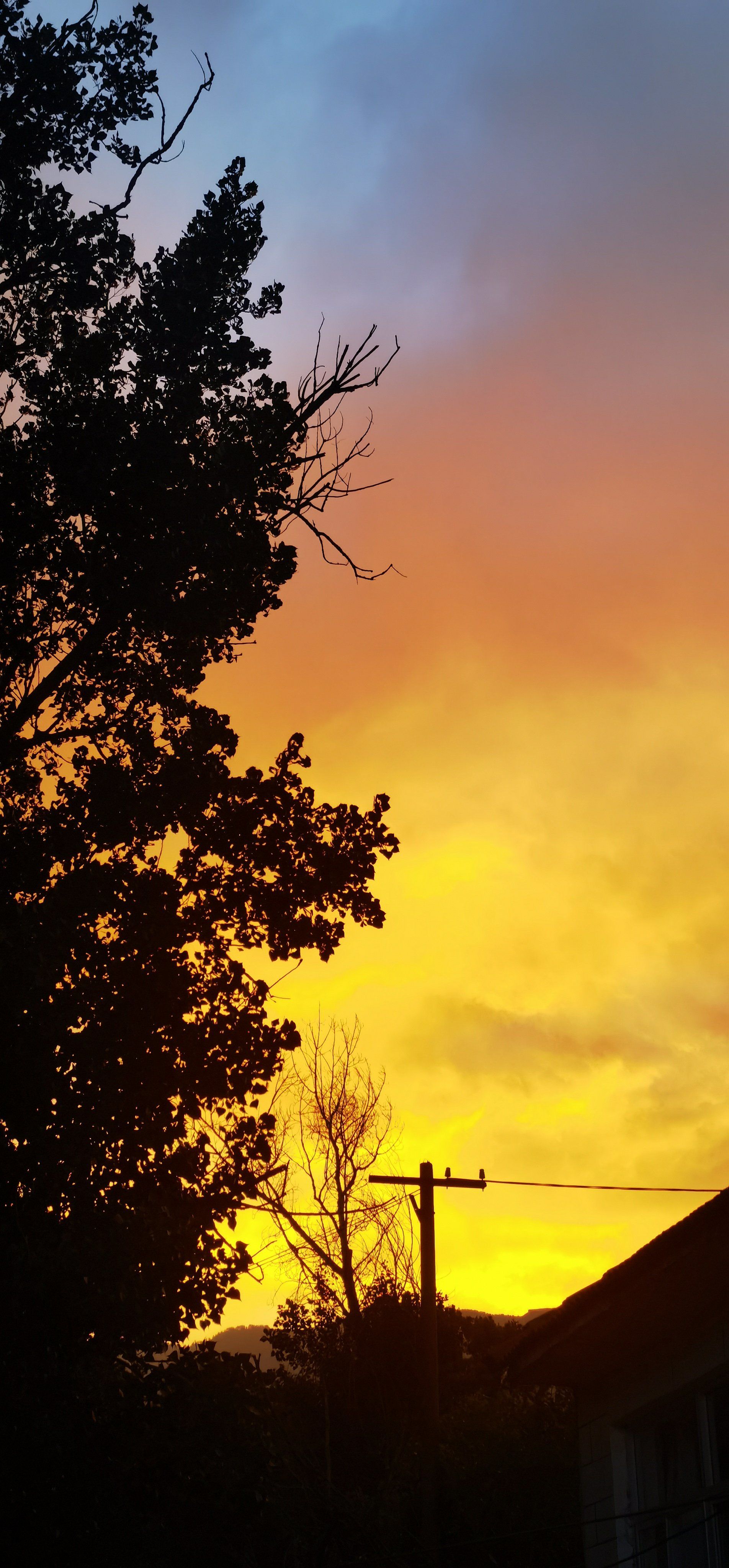 傍晚的天空色彩斑斓