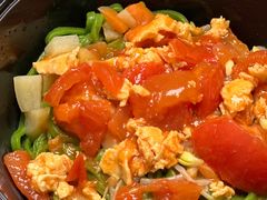 西红柿鸡蛋面-手擀菠菜面(西康路店)