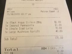 账单-New Zealand Unlimited Restaurant