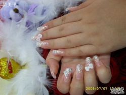 数指甲 立体蝴蝶结-星美甲