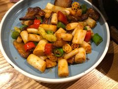 藕带炒腊肉-薇酌饮·陕西菜(南门外店)