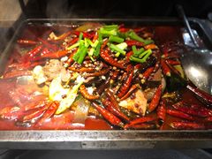 毛血旺烤鱼-探鱼·鲜青椒爽麻烤鱼(广州花都来又来店)