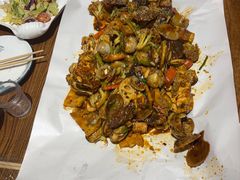 -东来菜馆•手抓海鲜家常菜•海鲜锅贴(鸽子窝店)