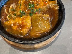 石板碟鱼肉-苏城小院·园林精致苏州菜(斜塘老街店)