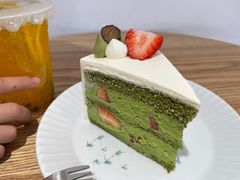 抹茶草莓蛋糕-猫里有甜