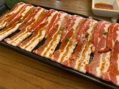 调味猪五花-九田家黑牛烤肉料理(长春路友好店)