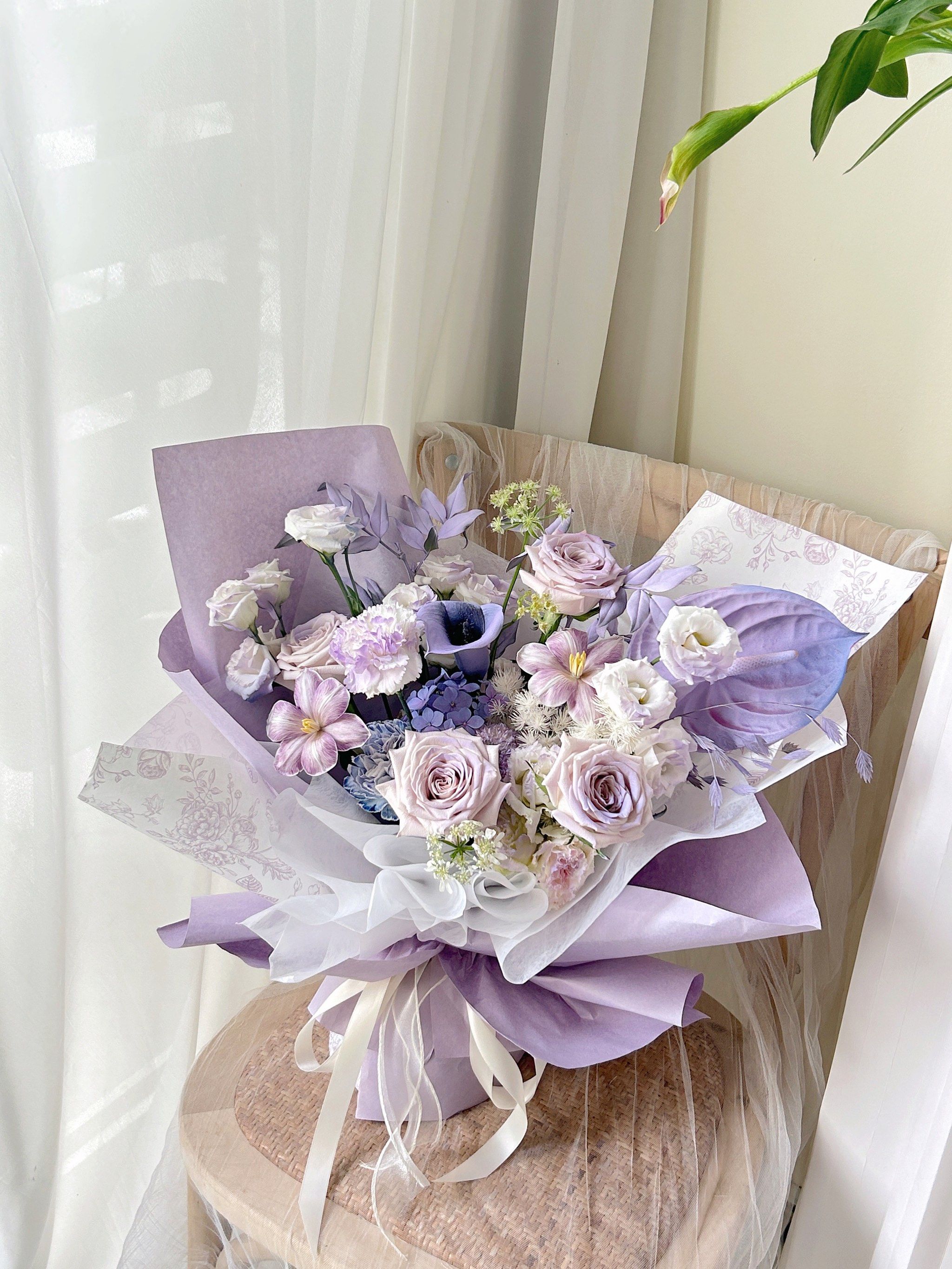 520的梦幻紫色表白花束