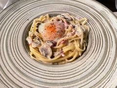 奶油培根意面配水波蛋-Cyclus Craft Kitchen薩克思手工厨房