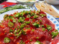 双椒鲜牛肉-喜悦小串丹东小黄牛海鲜烧烤大排档(民主广场店)