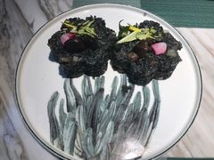 黑松露墨鱼菌菇饭-蜜桃花开·中西融合菜E&W(南长街店)