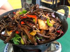 干锅茶树菇-北大地皖峰饭馆