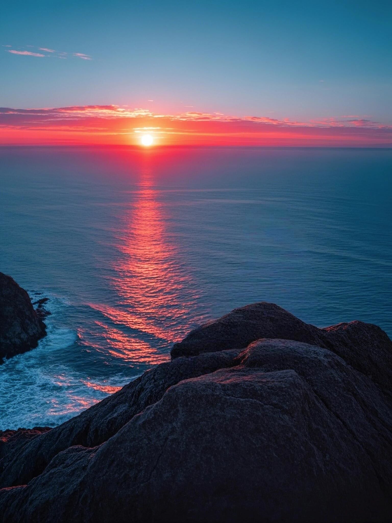 唯美风景|日出盛景|||东方渐白破长夜,海面