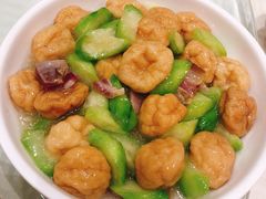咸肉丝瓜鱼面筋-江南村酒家