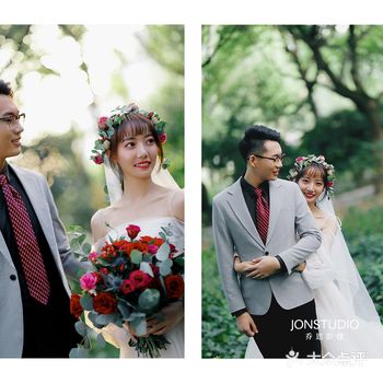 有趣又灵动的森系婚纱照