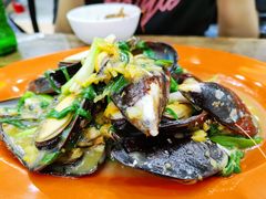 姜葱炒青口-贞姨美食·老字号海鲜大排档