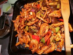 鱿鱼虾干锅-炭舍干锅·烤鱼(扬名广场店)