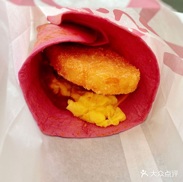 麦当劳(中山东路店)火腿扒早餐营养卷图片