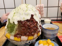 抹茶生乳かき氷-WONDER ICE 萬得冰田(建設路总店)