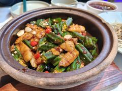 豆酱秋葵炒山药-南拳十三姨·潮汕砂锅粥·粤菜(西单大悦城店)