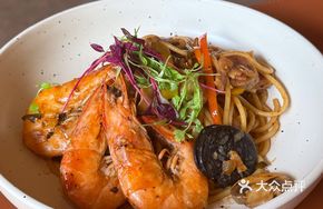 Spicy Perilla Shrimp Pasta