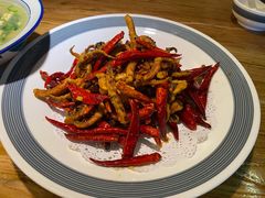 老干妈煸鱿鱼-吕氏疙瘩汤·私家菜馆(慈云寺店)