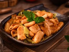 水绿菜炒大肠-原味田园·客家菜·土窑鸡(中航城君尚购物中心店)