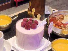 斑斓杨梅蛋糕-勒甜LO CHO·定制低糖代糖纯动物奶油生日蛋糕(新开路店)