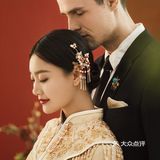 复古中式婚纱照 旧时光的恋人