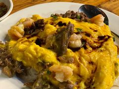 滑蛋牛肉虾仁饭-有章牛杂(石厦店)