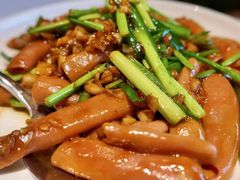 九秒蒜爆海肠&nbsp;海肠&nbsp;海鲜&nbsp;新鲜-开海·红岛海鲜虾水饺(石老人店)