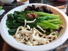 白灼菌菇菜心-新白鹿餐厅(虹桥南丰城店)