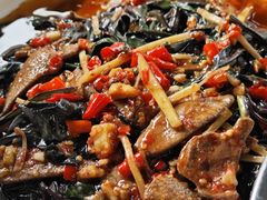 血皮菜爆猪肝-蛙兔鸡自贡风味·特色江湖菜(广都店)