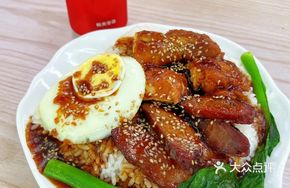 Signature Rose Soy Chicken with Barbecue Pork Rice