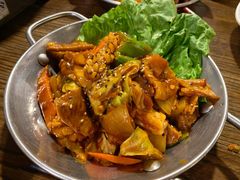 鱿鱼炒五花肉-富乐满韩国正宗炸鸡韩国料理(虹泉路店)