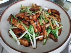 姜葱焖鸭嘴鱼-鲤鱼塘农家山庄