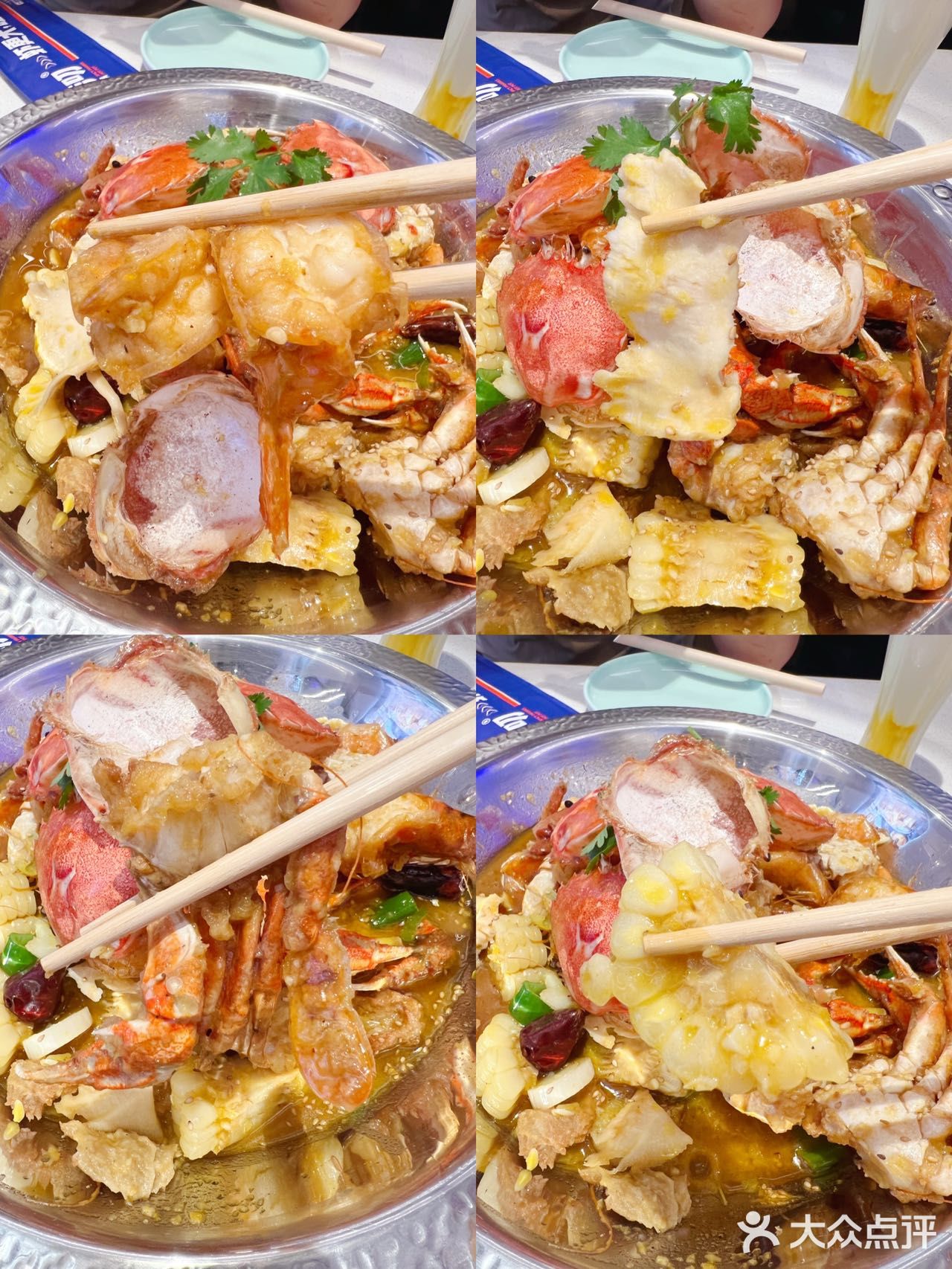 两个人点的小锅但是蟹和虾的量都不少