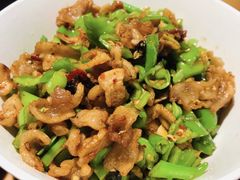 青椒豆豉爆油渣-农耕记·湖南土菜(halo广场店)