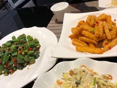 肉末炒秋葵-金海湾海鲜总店
