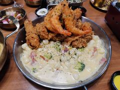 炸鸡配奶油年糕-HOTISLAND海鸡岛·韩国料理(江南西店)