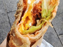 -小红车炸蛋葱油饼